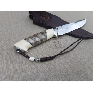 БІЛИЙ МАМОНТ ексклюзивний ніж ручної роботи майстра студії ALEKSANDR KASINEC, купити замовити в Україні (Сталь m390™ 63 HRC). Photo 2